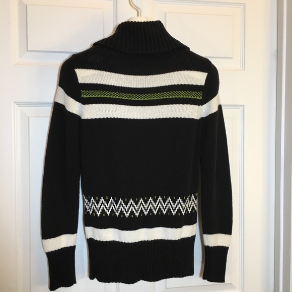 Liz & Co Black and White Size M Sweater - Picture 4 of 6